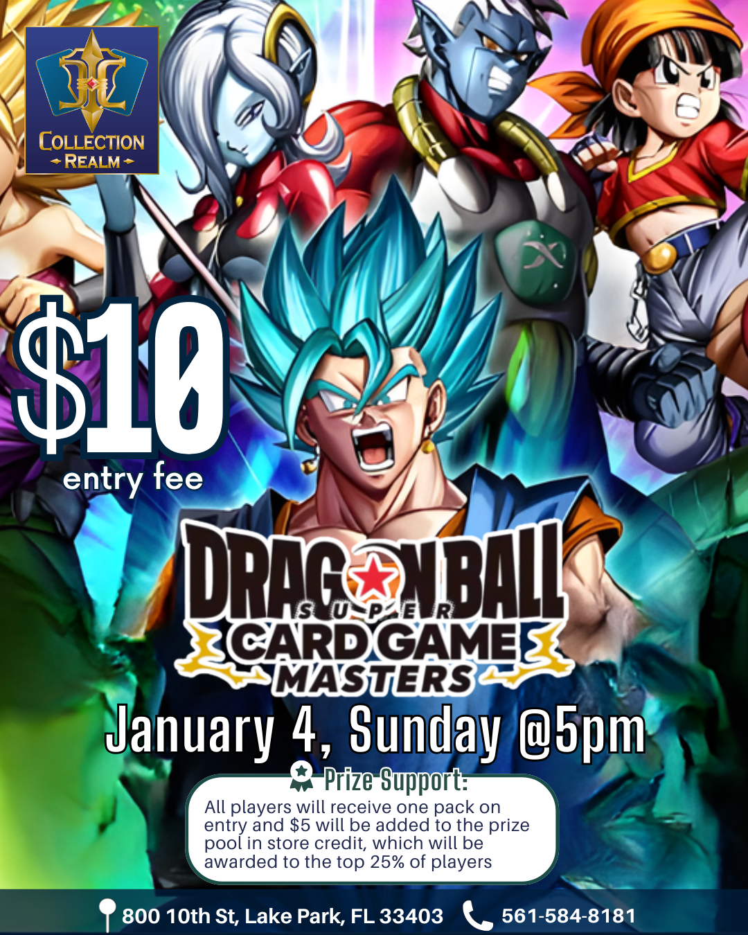 Dragon Ball Super Card Game Masters Tournament – January 4 (Sunday, 5:00 PM)