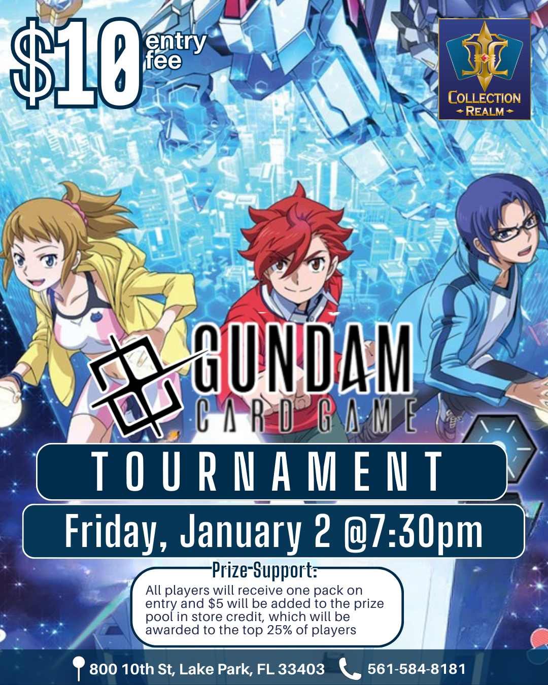 Gundam Card Game Tournament – January 2 (Friday, 7:30 PM)