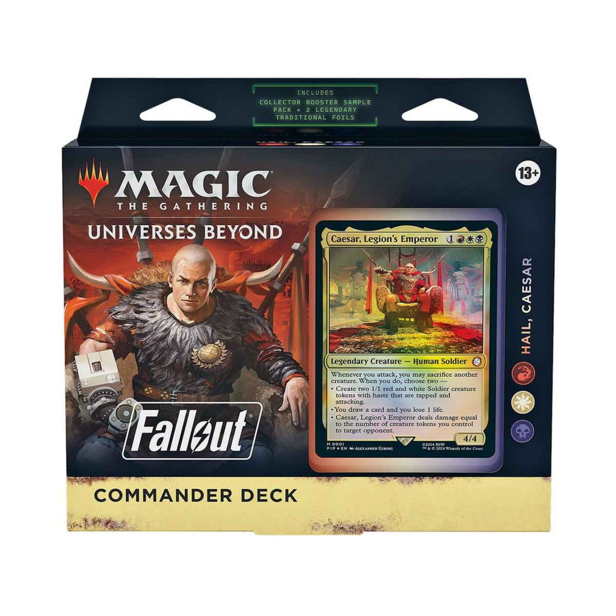 Magic: The Gathering Universes Beyond Fallout – Hail, Caesar Commander Deck | MTG Commander Deck Box