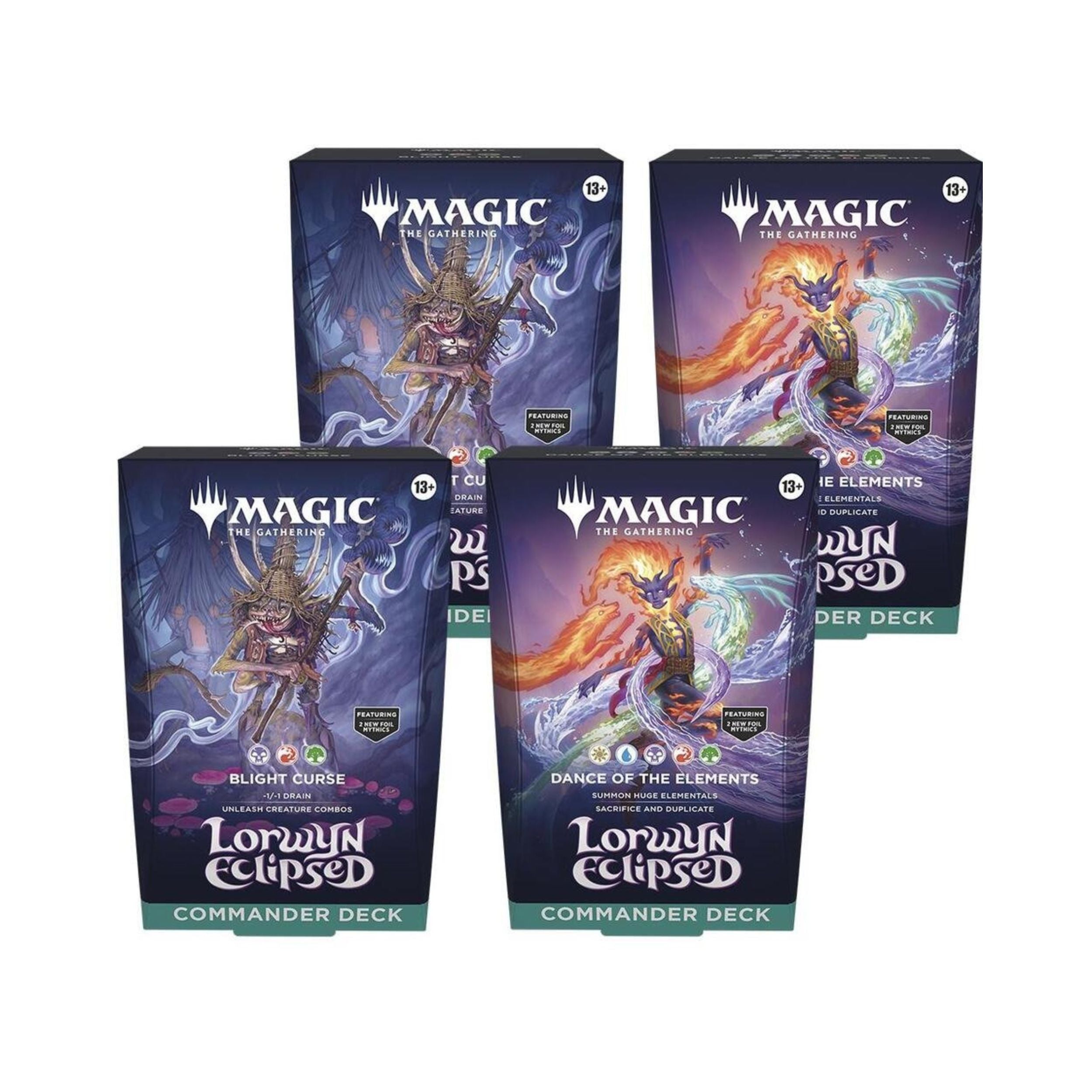 Magic: The Gathering TCG Lorwyn Eclipsed - Commander Deck Set of 4