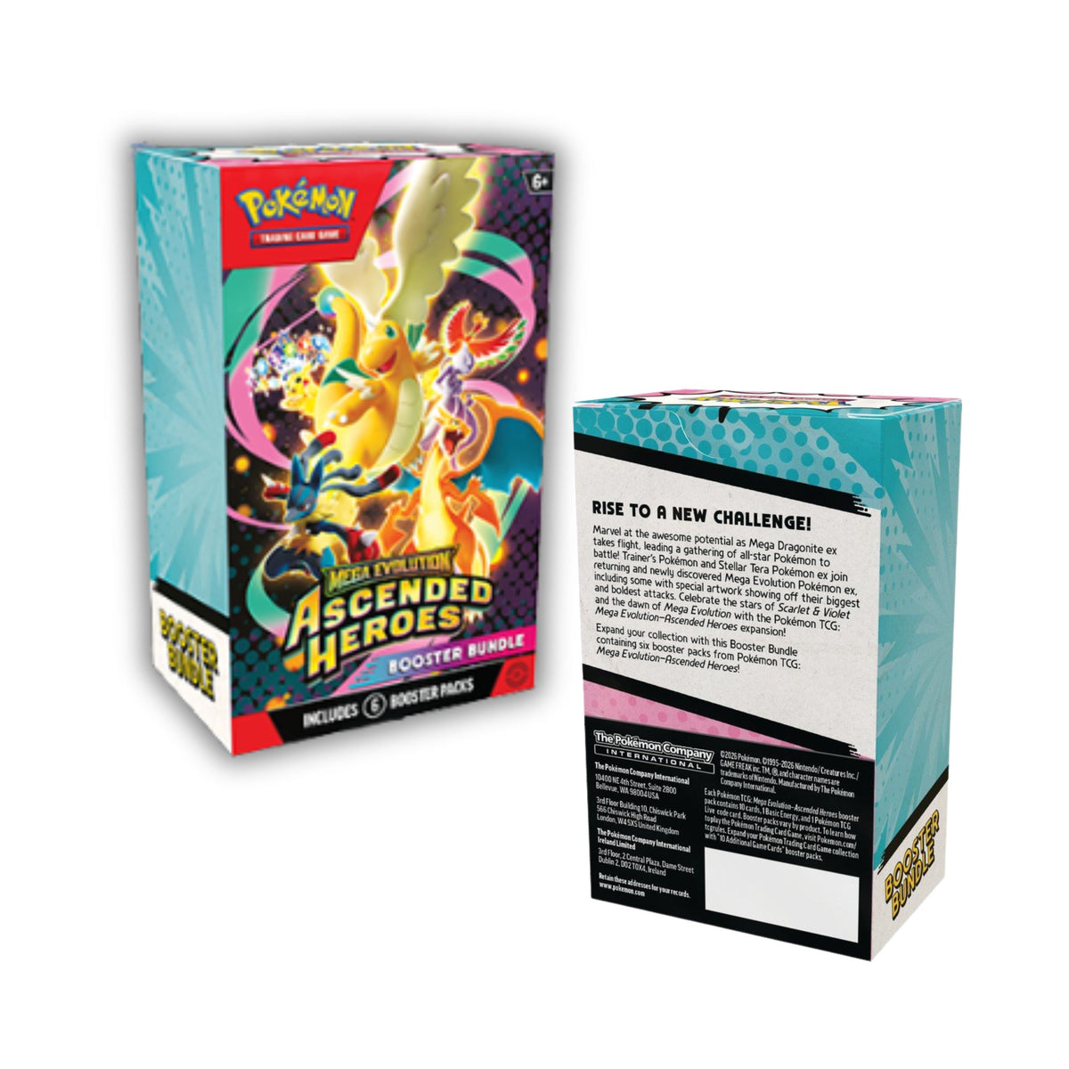 Pokémon Mega Evolution Ascended Heroes Booster Bundle, 6 Booster Packs, Trading Cards for Collectors, Pokémon TCG Card Game, Collectible Trading Cards, Deck Building & Card Display