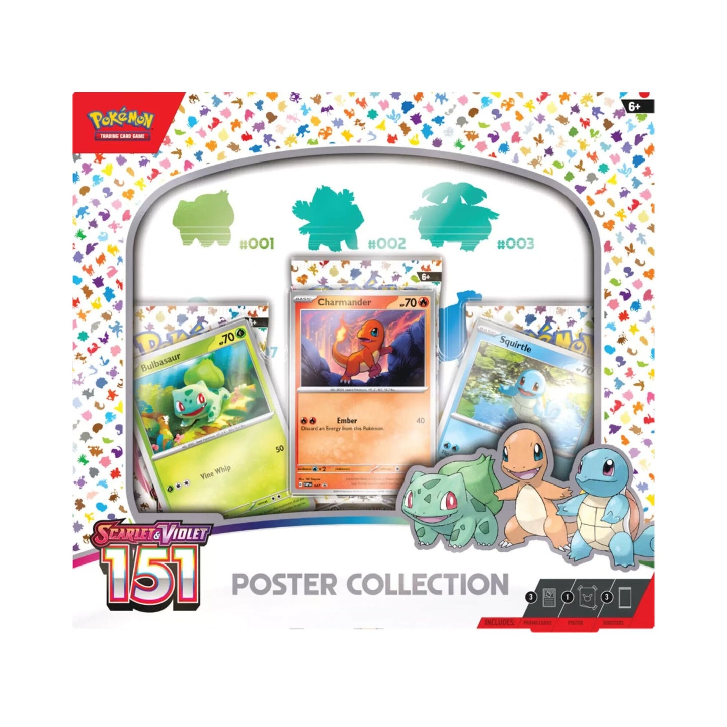 Pokemon TCG Scarlet & Violet 151 Poster Collection Box 3 Booster Packs