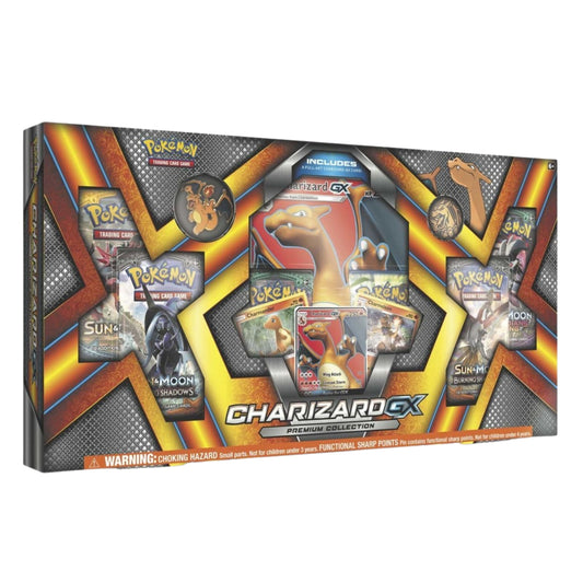 Pokémon TCG Charizard GX Premium Collection Box – Sealed Pokémon Cards and Booster Packs