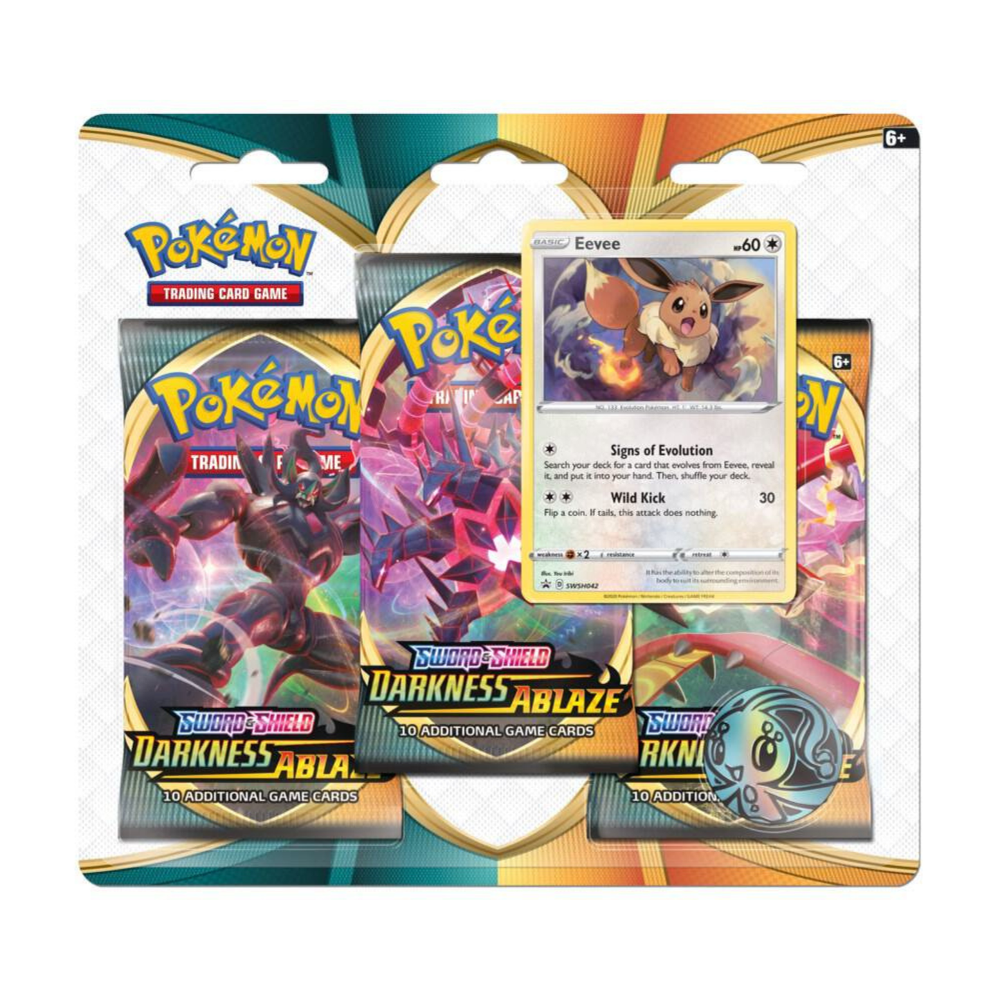 Pokemon TCG Darkness Ablaze 3-Pack Blister (w/ Eevee Promo)