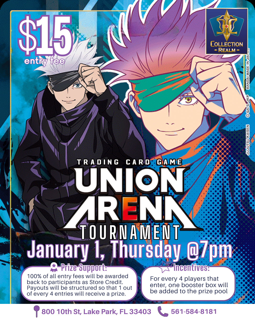Union Arena TCG Tournament – January 1 (Thursday, 7:00 PM)