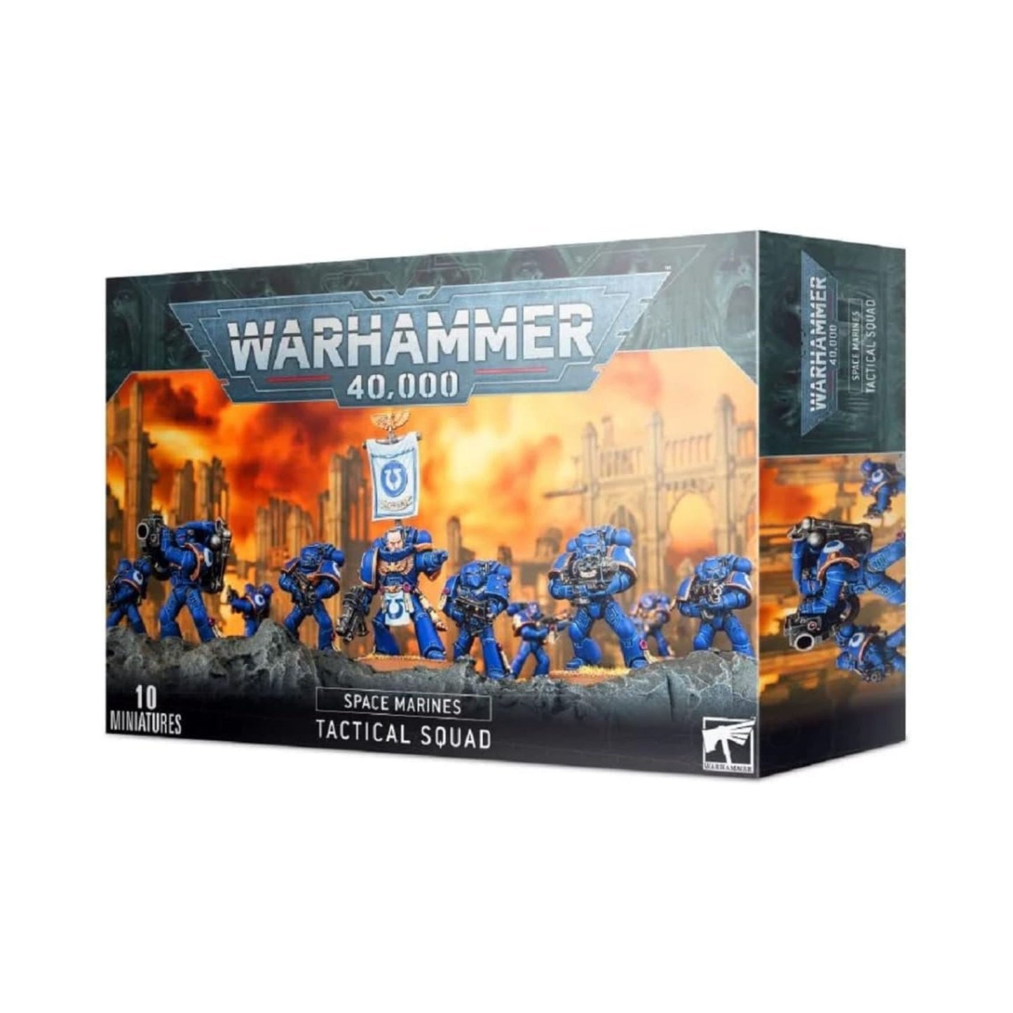 Warhammer 40,000 Space Marine Tactical Squad - 10 Miniatures