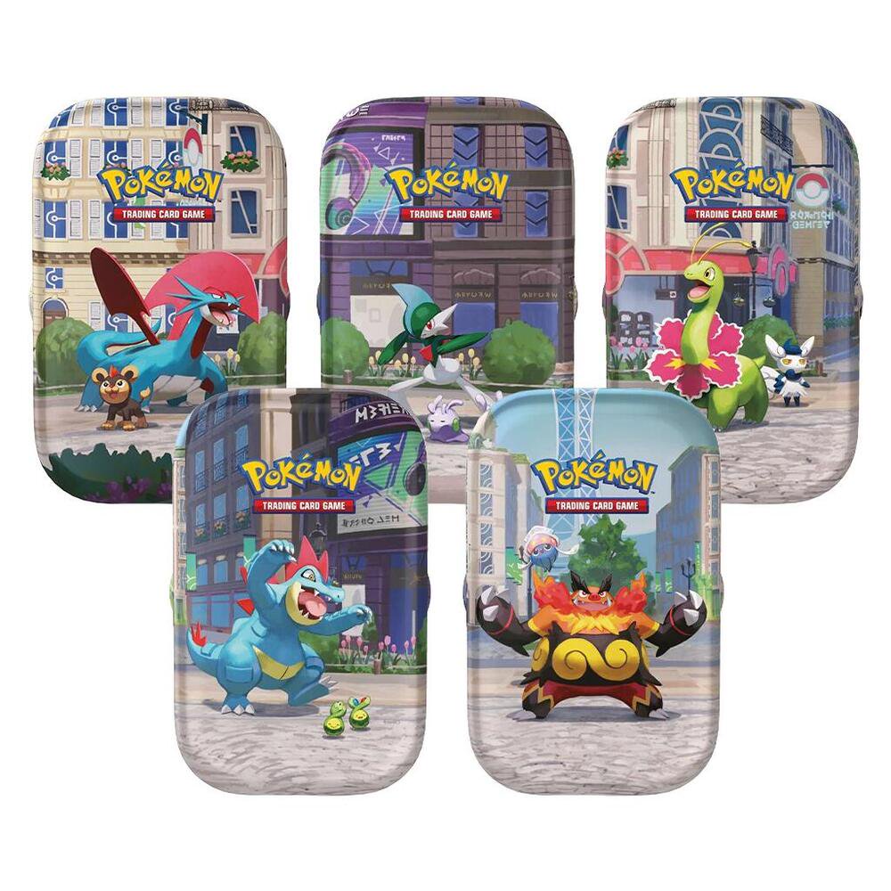 pokemon trading card game holder Pokemon TCG Lumiose City Mini Tin Trading Cards Booster Packs Collecti –  COLLECTION REALM