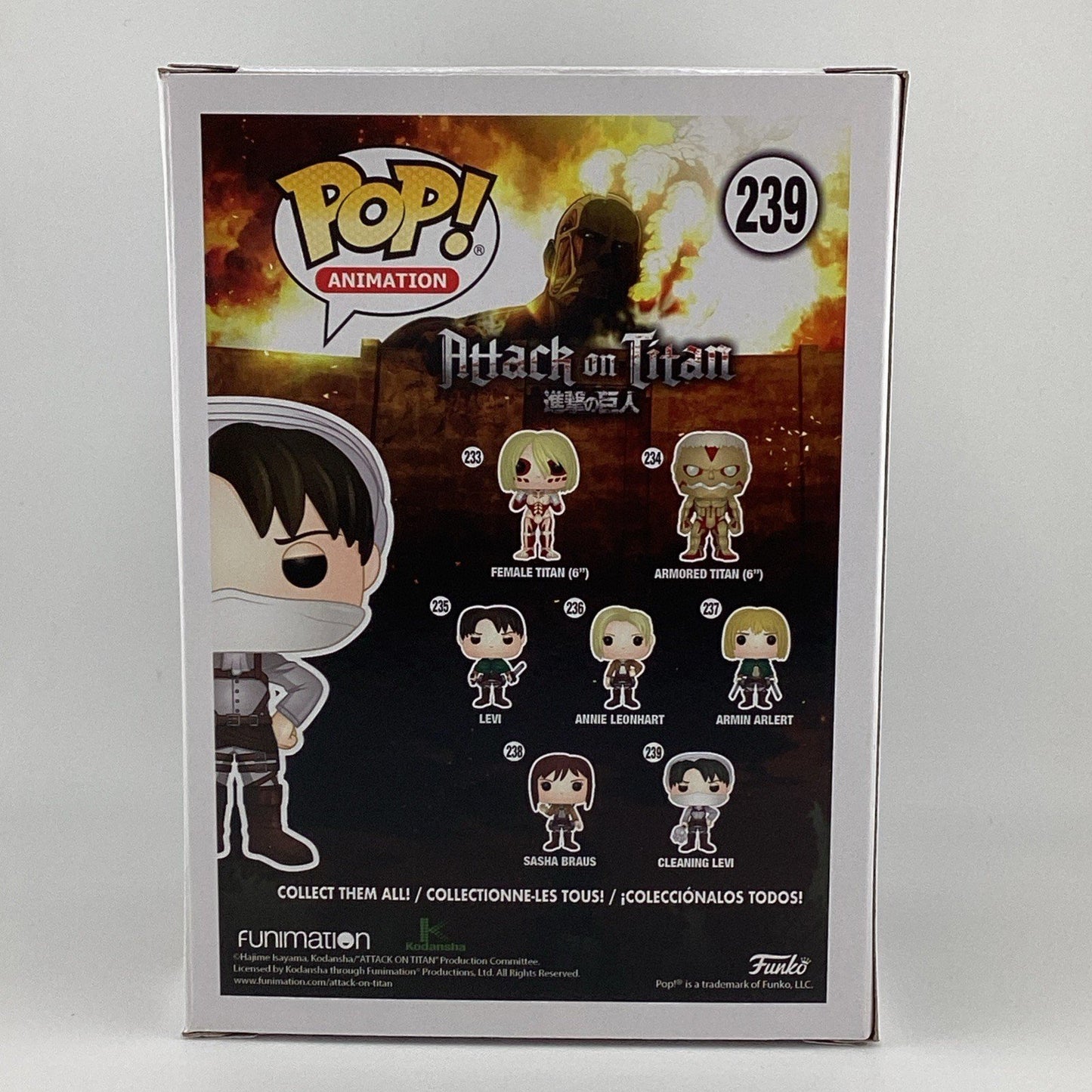 Funko Pop! Vinyl: Attack on Titan - Cleaning Levi - Hot Topic (HT)... #239