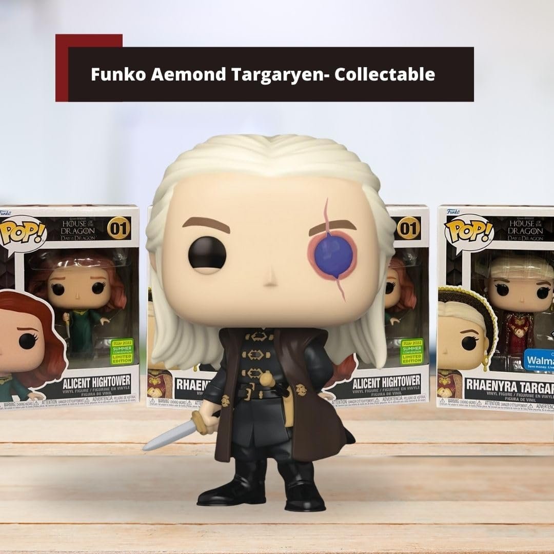 Aemond Targaryen Funko Pop! House of The Dragon - Glow Chase Limited Edition Vinyl Figure #13 with Display Box Protector Case