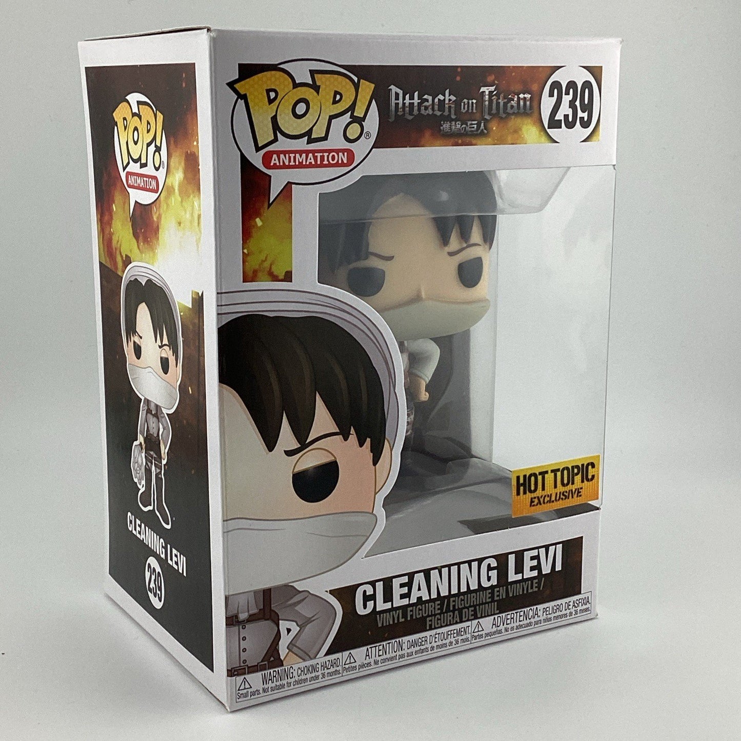 Funko Pop! Vinyl: Attack on Titan - Cleaning Levi - Hot Topic (HT)... #239