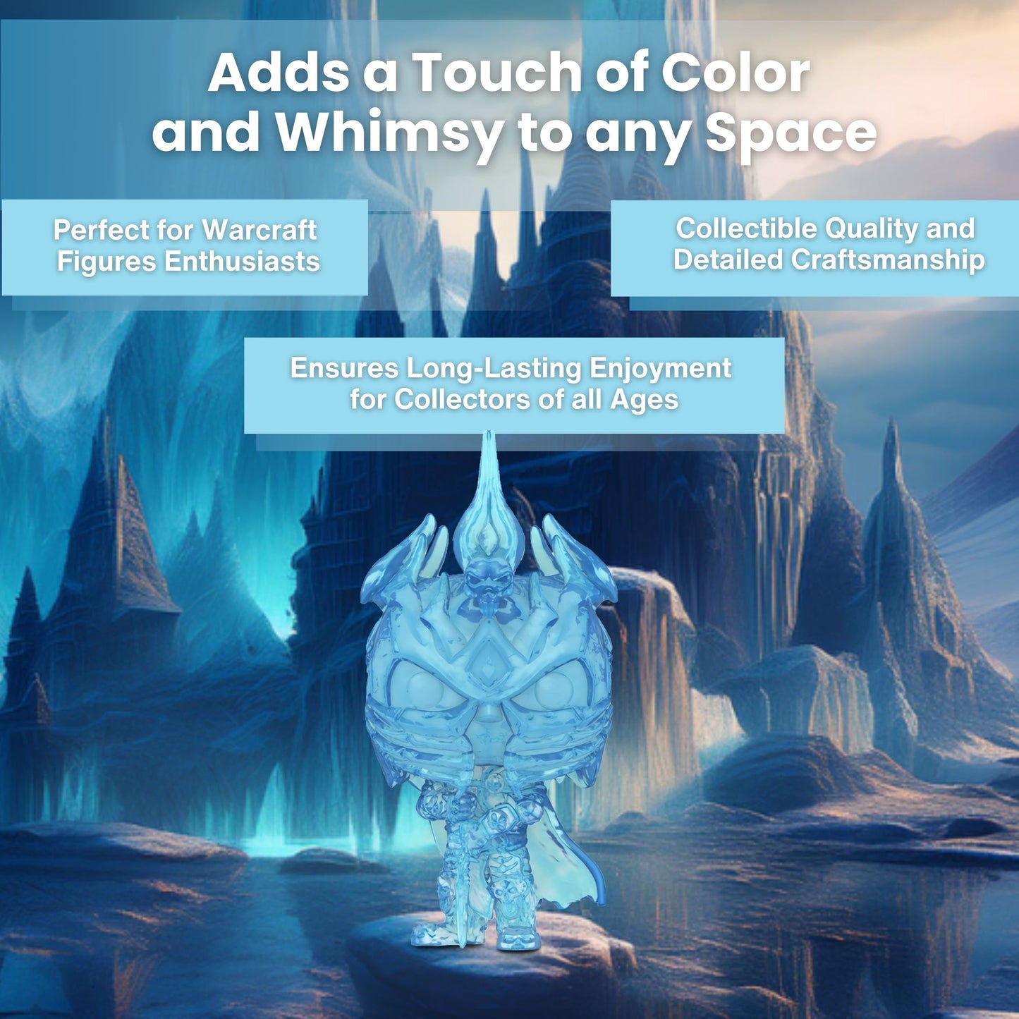 The Lich King Funko Pop! Games: World of Warcraft - Collectible Vinyl Figure #991 with Display Box Protector Case