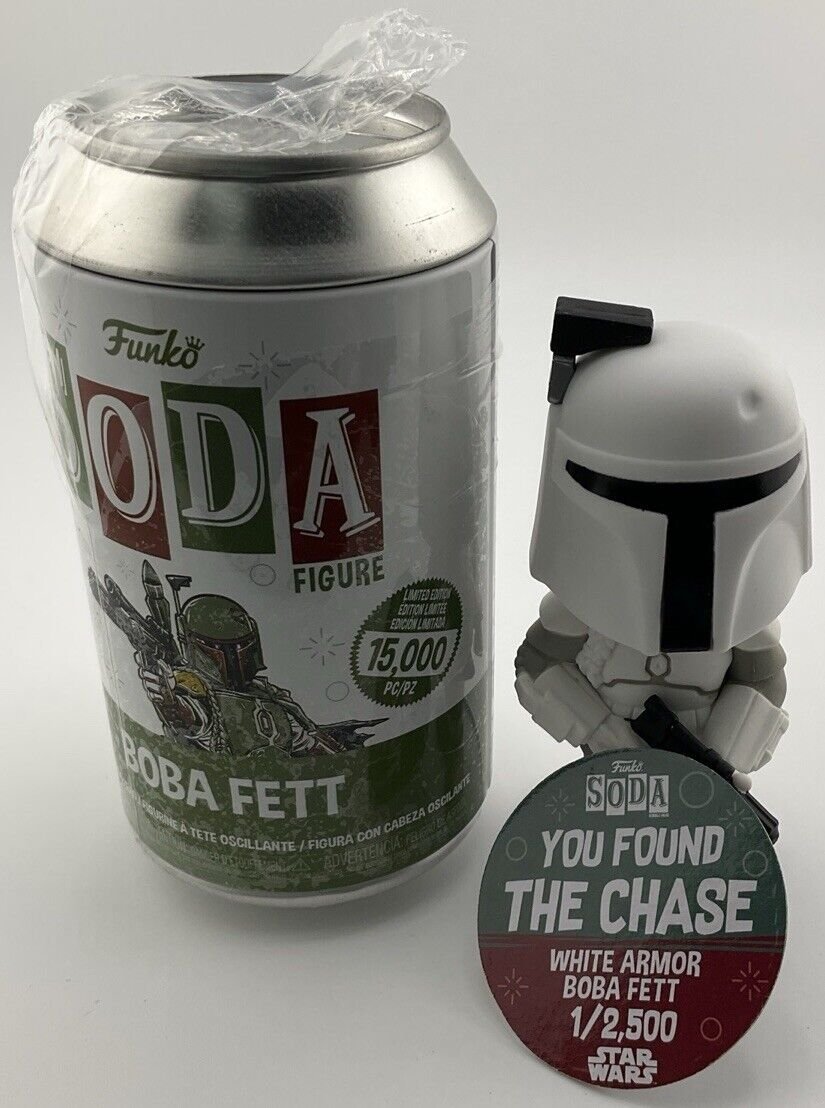 White Armor Boba Fett Funko Soda *CHASE*