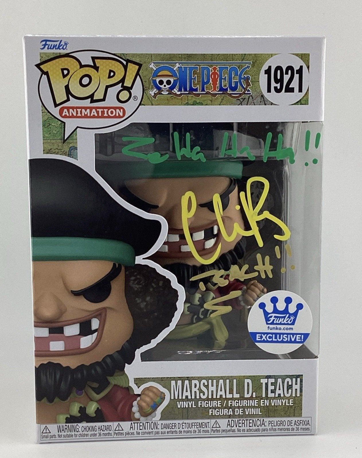 Funko Pop! One Piece - Marshall D. Teach - Funko Excl Signed Chris R #1921