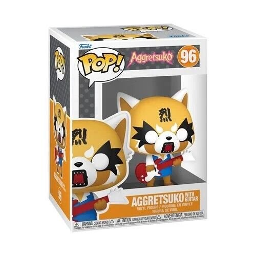 Sanrio Aggretsuko Wave 2 Funko Pop! - Set of 2 (Aggretsuko with Headphones #97, and Aggretsuko with Guitar #96) - Collectible Vinyl Figures