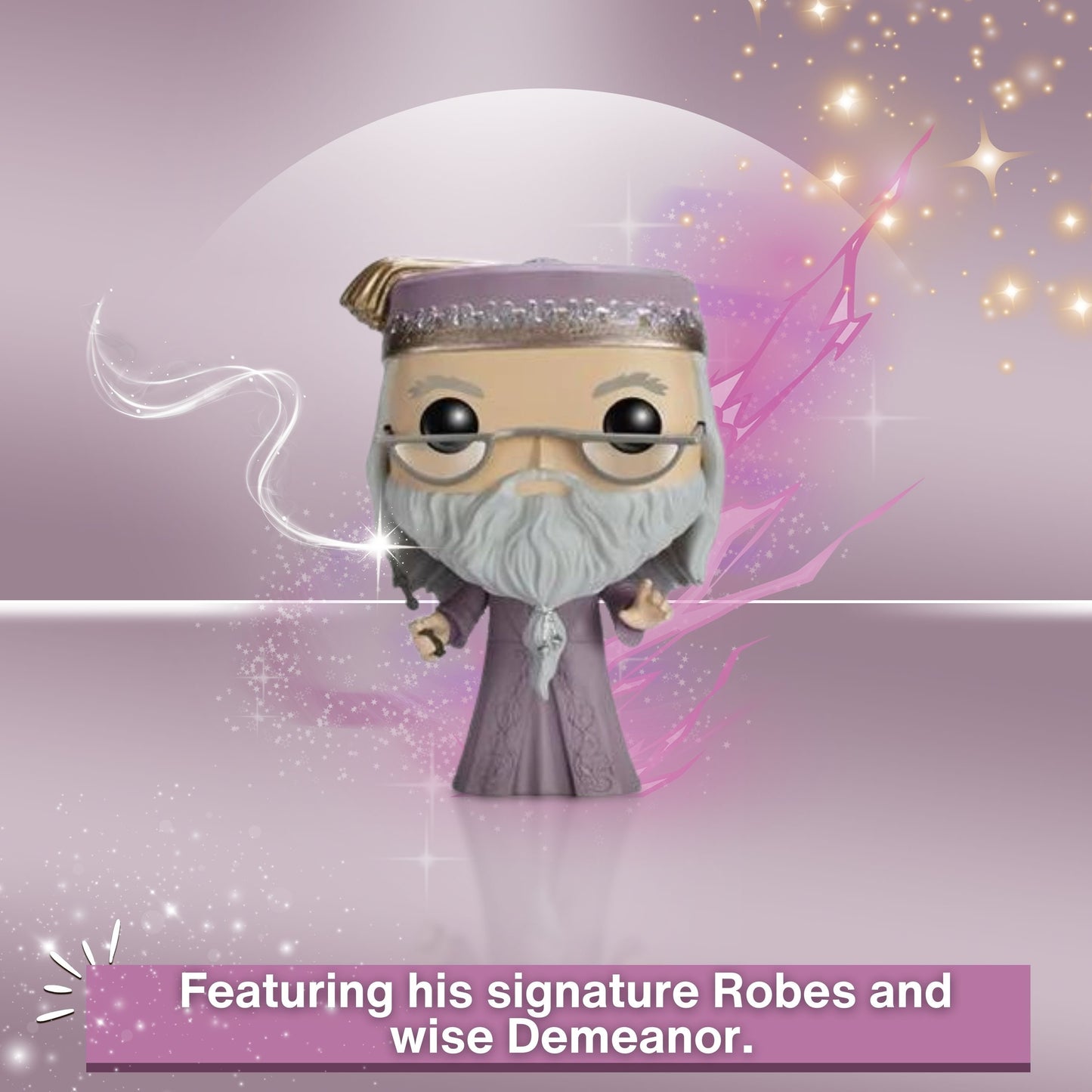 Albus Dumbledore in Purple with Wand Funko Pop! Harry Potter - Approx. 3 3/4 " Collectible Vinyl Figure #15 with Display Box Protector Case