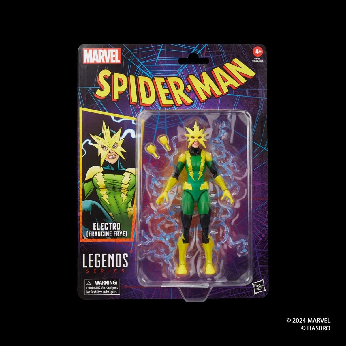 Electro (Francine Frye) Marvel Legends Series Spider-Man - Collectible 6 Inch Action Figure by Hasbro