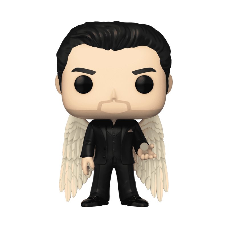 Lucifer with Angel Wings Funko Pop! Television - NYCC 2024 Exclusive Shared Sticker - Approx. 4" Collectible Limited Edition Vinyl Figure #1590 with Display Box Protector Case