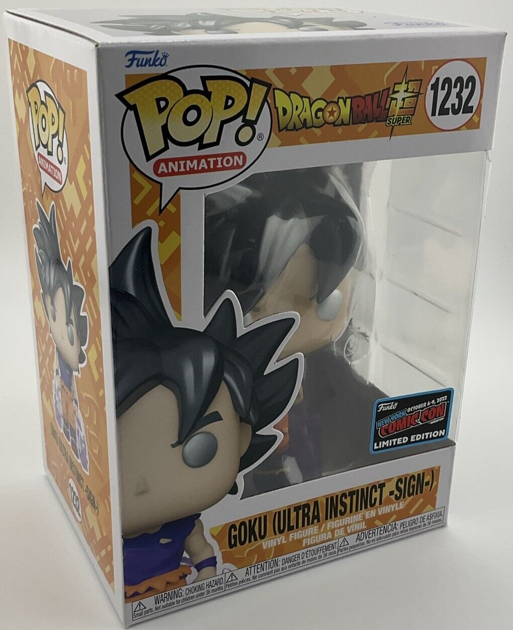 Funko Pop! Vinyl: Dragon Ball - Goku (Ultra Instinct -Sign-) #1232 - NYCC LE
