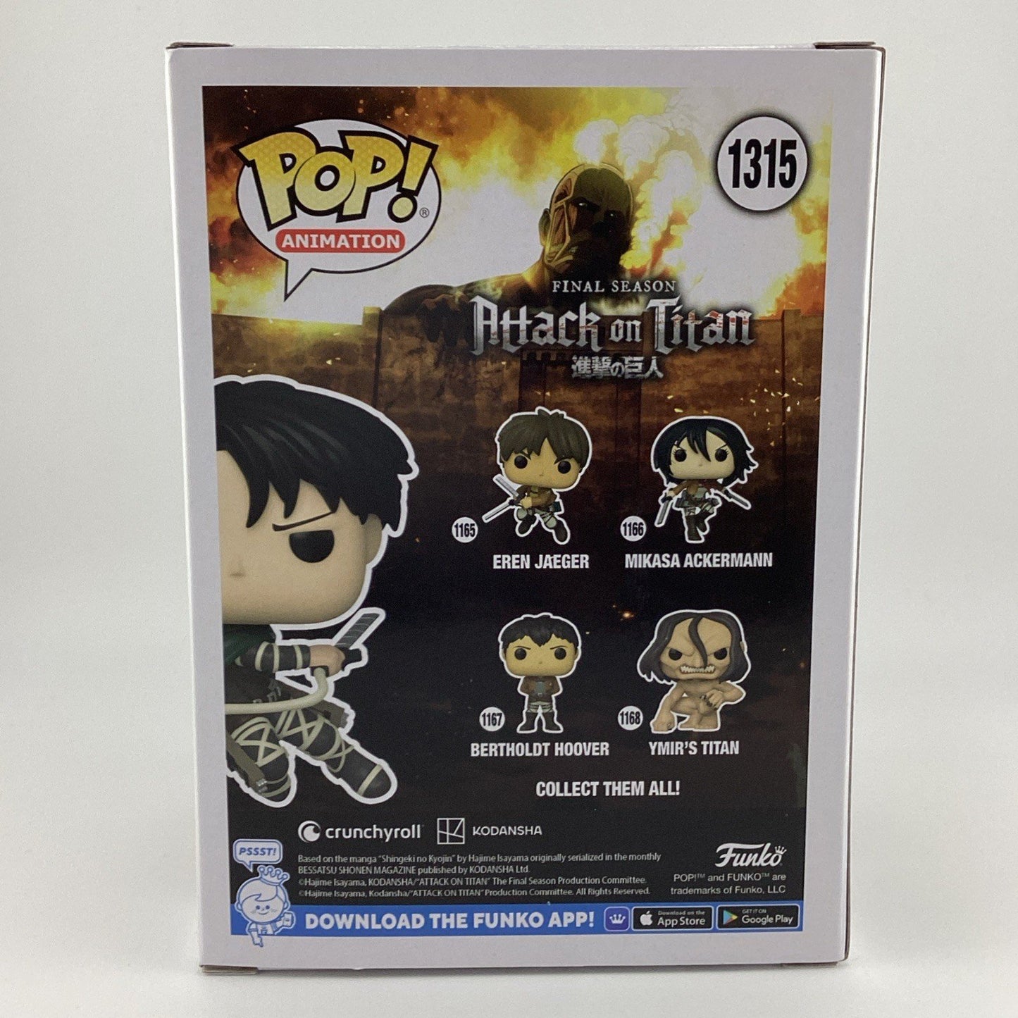 Funko Pop! Vinyl: Attack on Titan - Captain Levi - AAA Anime (Exclusive) #1315