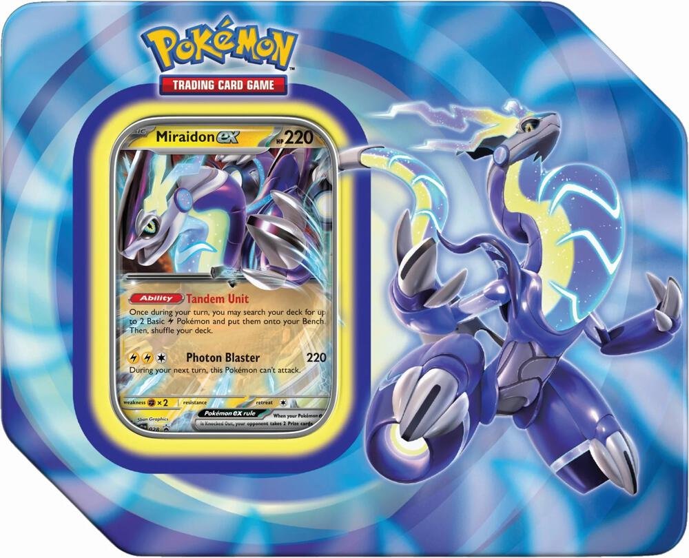 Pokémon TCG Paldea Legends Tin – Miraidon ex Promo + Booster Packs