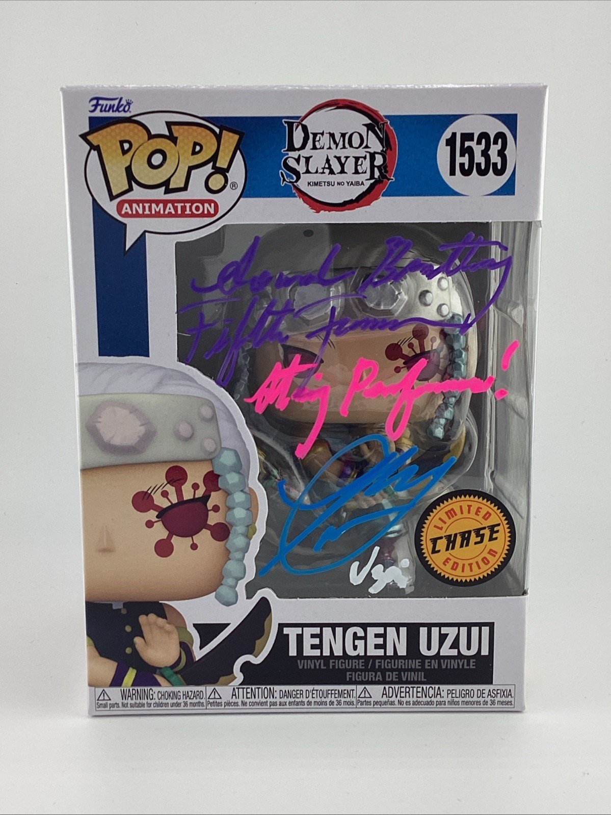 Funko Pop! Demon Slayer -Tengen Uzui CHASE - Signed By Ray Chase *JSA* #1533