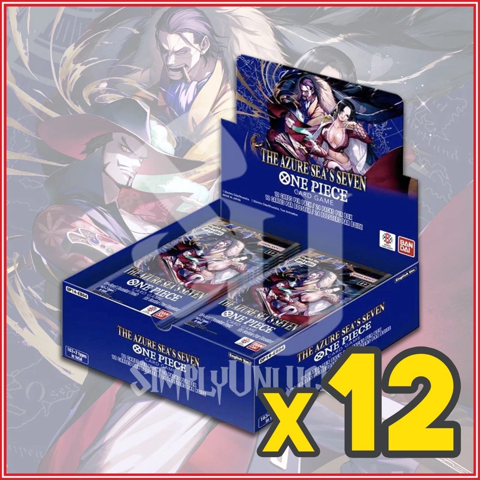 One Piece TCG OP-14 The Azure Seas Seven English Booster Box Case