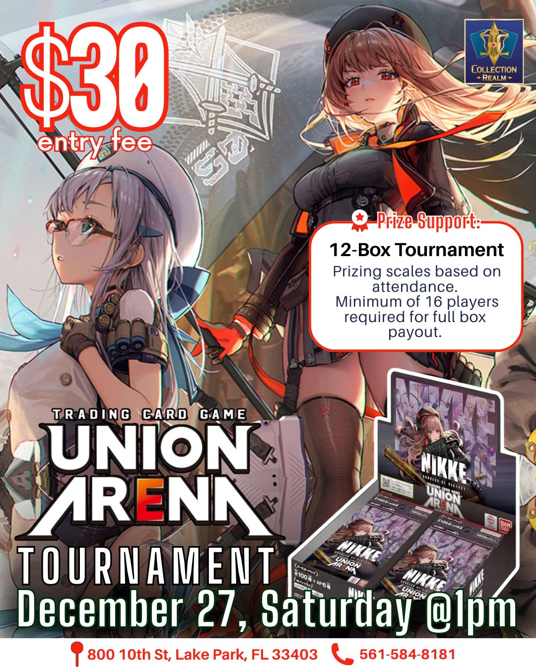 Union Arena TCG Tournament – December 27 (Saturday, 1:00 PM)