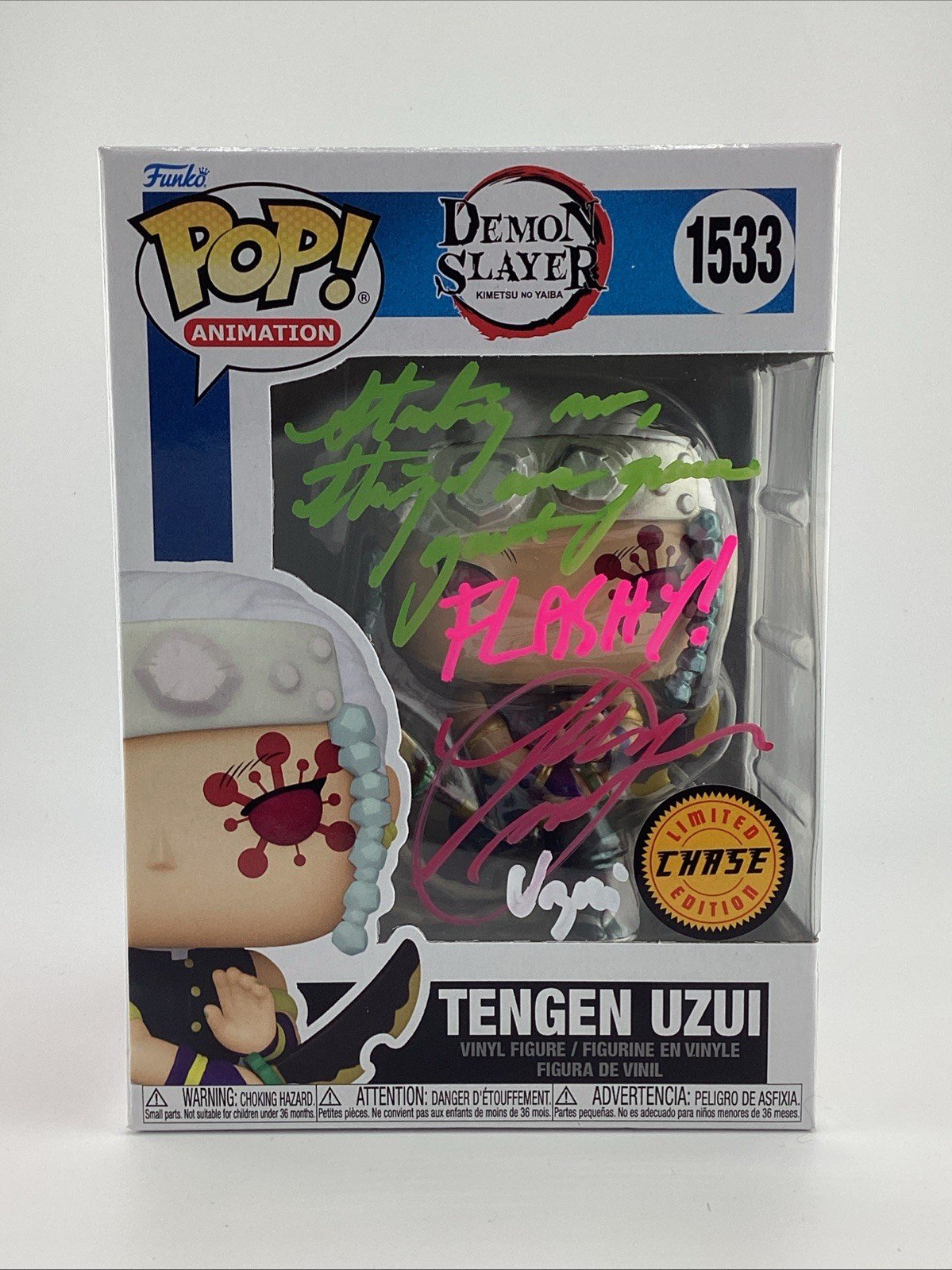 Funko Pop! Demon Slayer -Tengen Uzui CHASE - Signed By Ray Chase *JSA* #1533