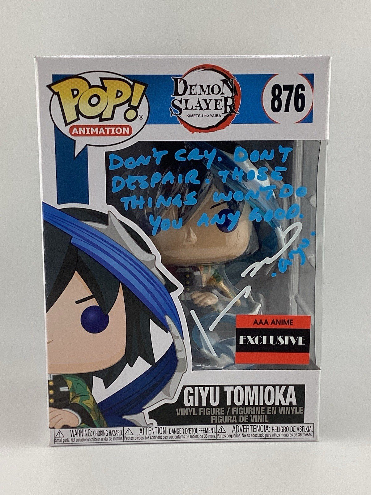 Funko Pop! Demon Slayer: Kimetsu no Yaiba - Giyu Tomioka - Signed Johnny Y.B