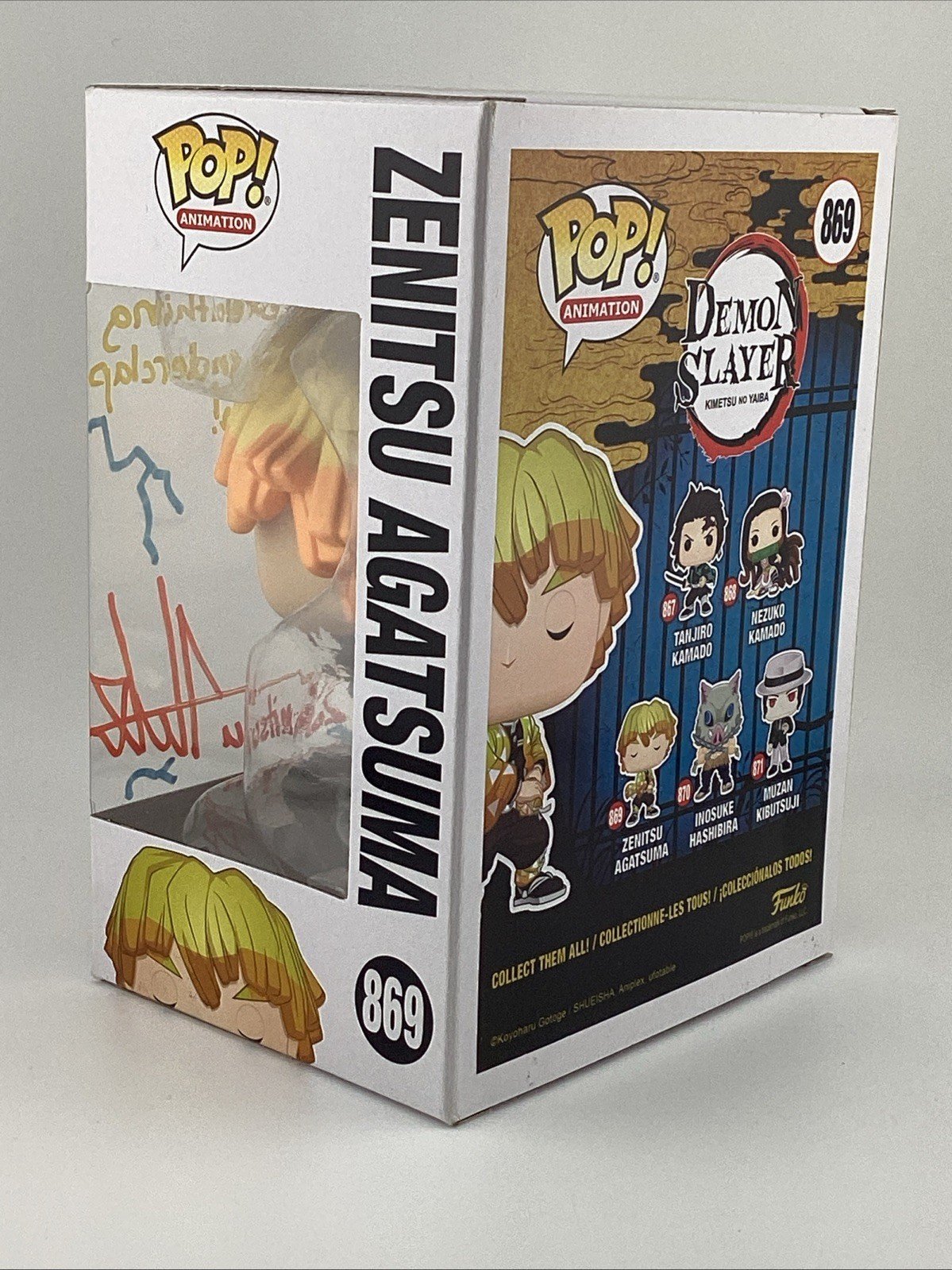 Funko Pop! Demon Slayer: Kimetsu no Yaiba - Zenitsu Agatsuma Signed Aleks L #869