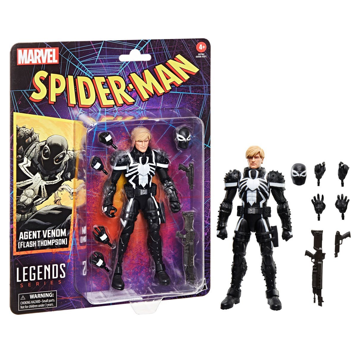 Agent Venom (Flash Thompson) Marvel Legends Series Spider-Man - Collectible 6 Inch Action Figure by Hasbro