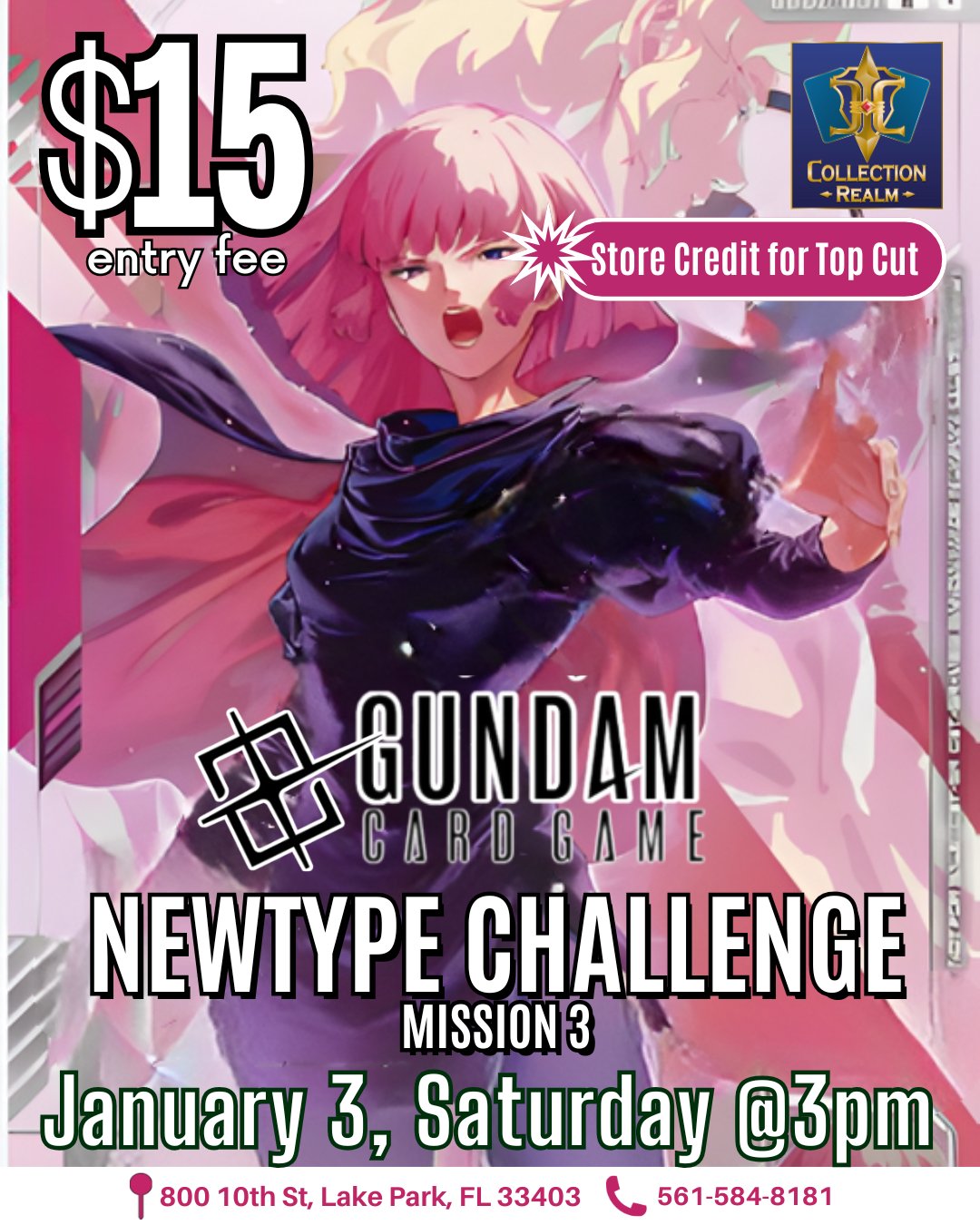 Gundam Card Game Newtype Challenge Mission 3 Tournament – January 3 (Saturday, 3:00 PM)