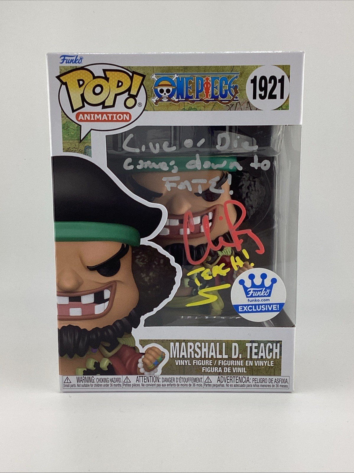 Funko Pop! Vinyl:One Piece - Marshall D. Teach - Funko Excl Signed Chris R #1921