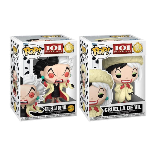 Cruella De Vil #1663 Funko Pop! 101 Dalmatians - Set of 2 (Chase and Common) Collectible Vinyl Figures - Estimated Arrival: Dec. 2025 (PRE-SALE)