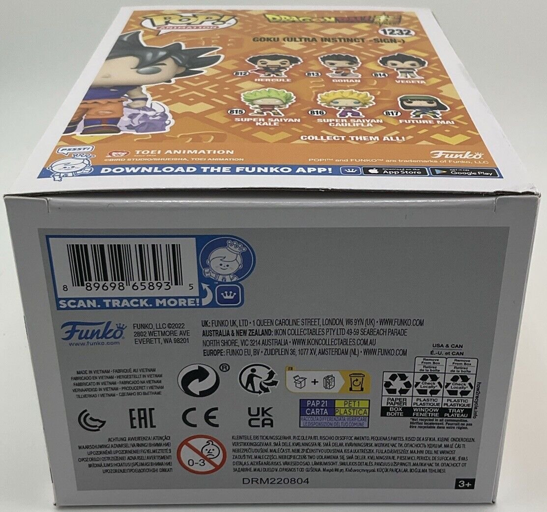 Funko Pop! Vinyl: Dragon Ball - Goku (Ultra Instinct -Sign-) #1232 - NYCC LE