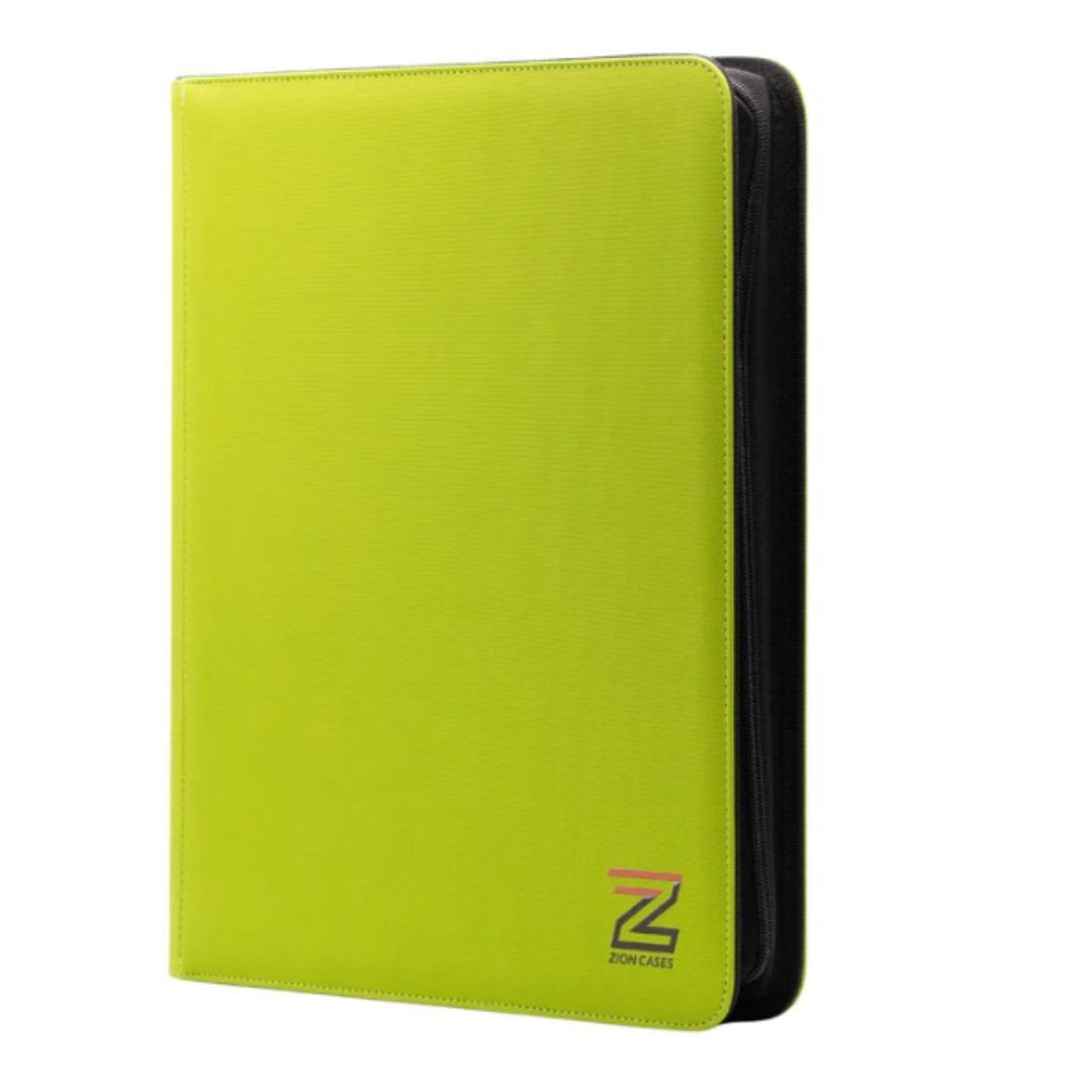 Zion Cases Diamond Toploader Binder Lime Green 9 Pocket Trading Card Album