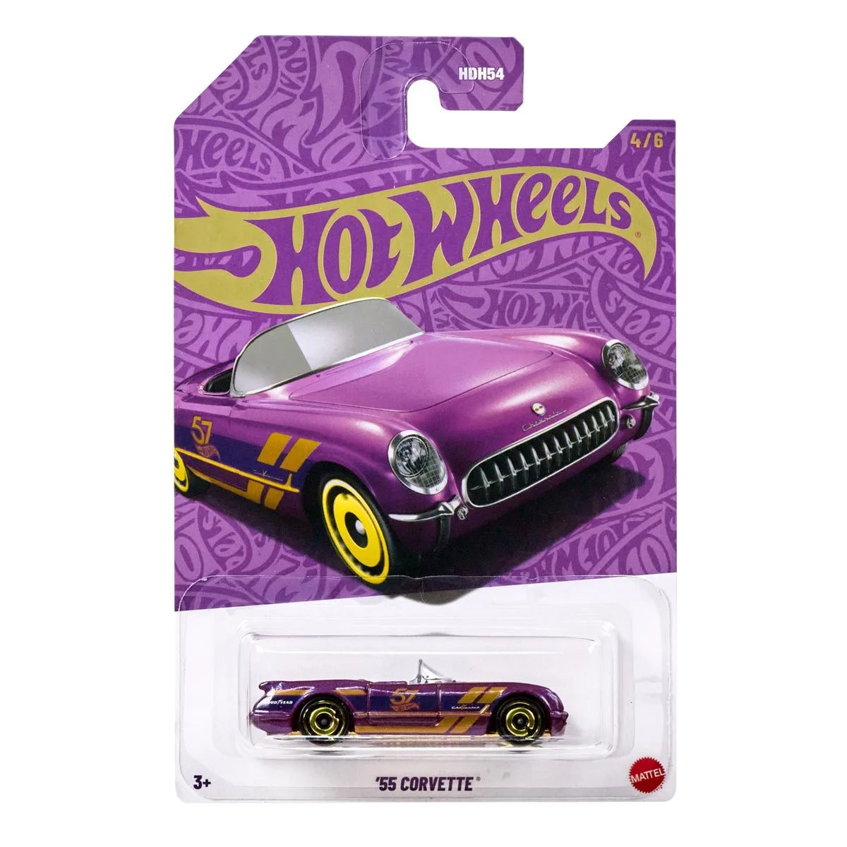 Hot Wheels Pearl and Chrome Vehicle 2025 Mix 1 Pack of 5 ( Muscle and Blown, Volkswagen Baja Bug, '73 Jeep J10, 1955 Corvette, and D-Muscle) - 1:64 Scale Die-Cast Collectible Toy Car