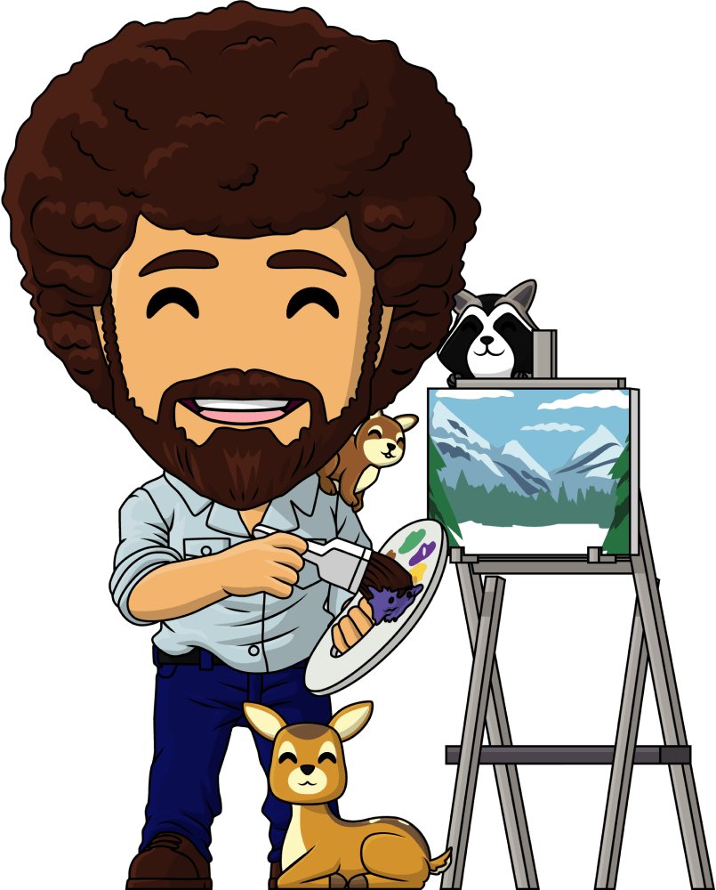 Bob Ross and Friends Youtooz Bob Ross Collection - Approx. 5" Collectible Vinyl Figure #3 with Window Display Box