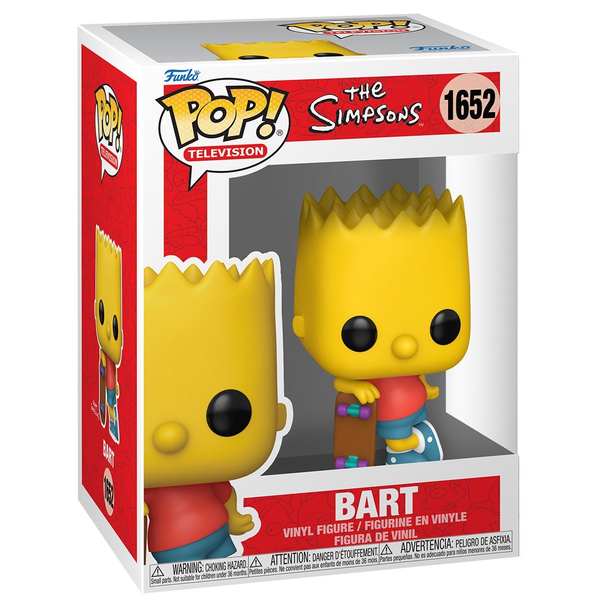 The Simpsons Funko Pop! Television - Set of 5 - Sideshow Bob #1656, Milhouse as Fallout Boy #1655, Martin Prince as Calliope #1654, Deep Space Homer #1653, and Bart Simpson with Skateboard #1652 - Collectible Vinyl Figures with Case