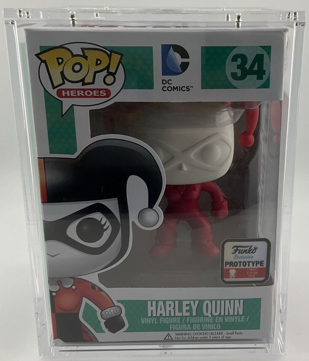 Funko POP! Heroes (DC Comics) Harley Quinn #34 Prototype + Keychain Prototype