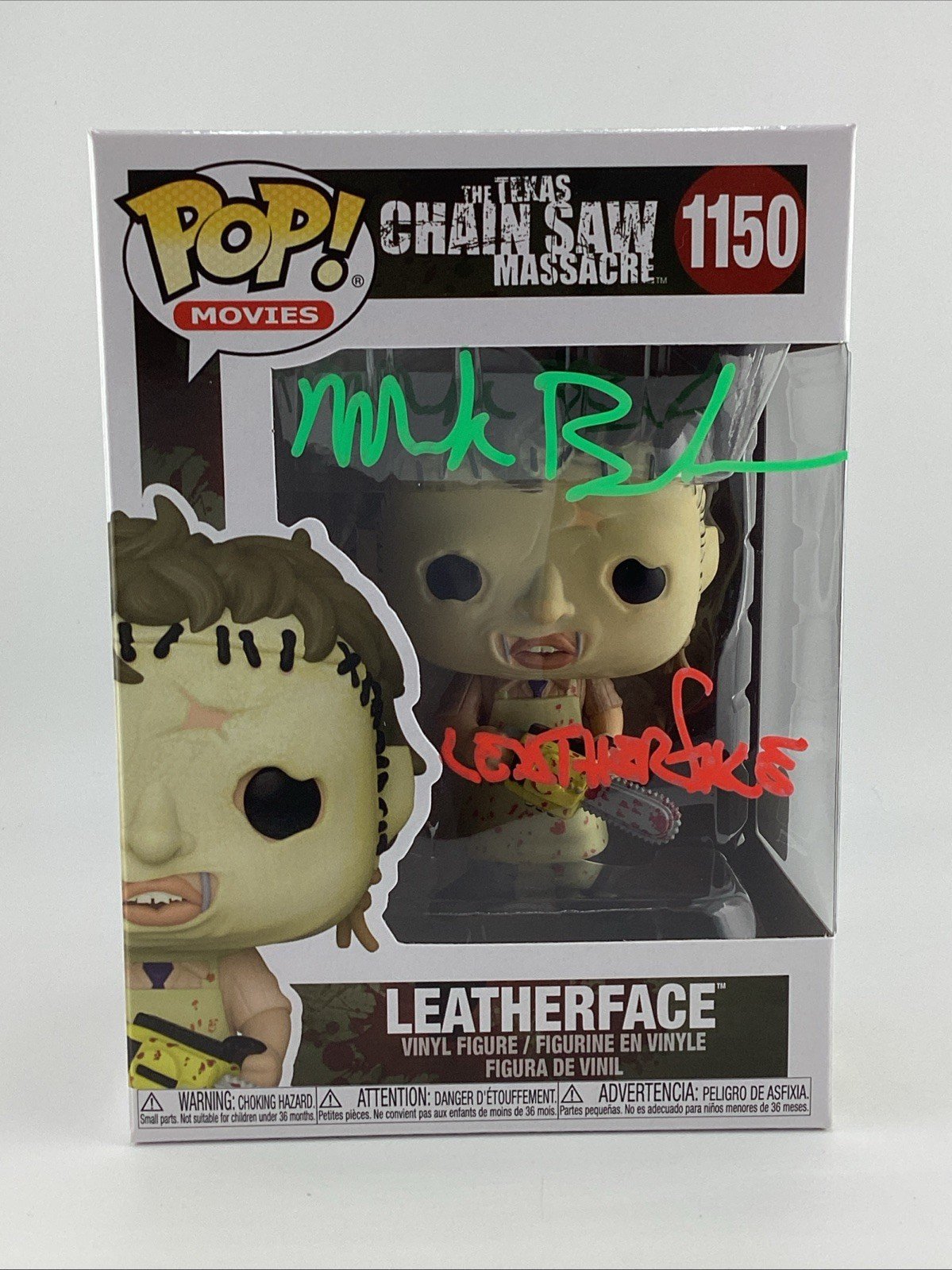 Funko Pop! Vinyl: Texas Chainsaw Massacre -Leatherface #1150 Signed Mark Burnham