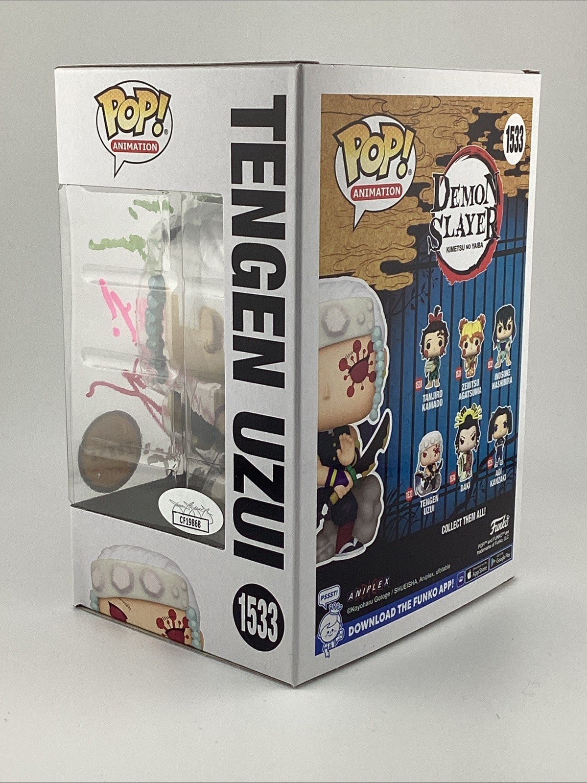Funko Pop! Demon Slayer -Tengen Uzui CHASE - Signed By Ray Chase *JSA* #1533