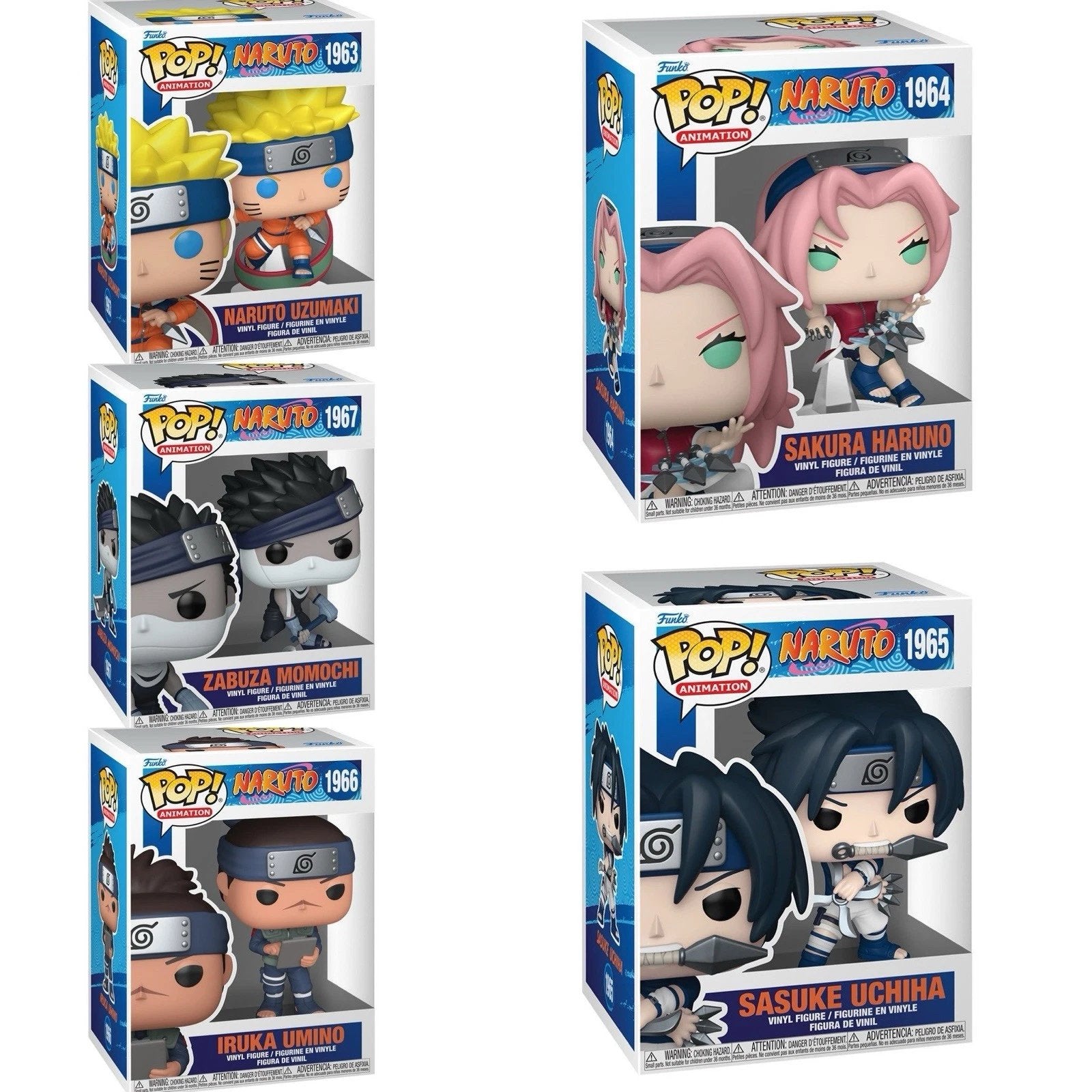 Naruto Classic Funko Pop! Wave 1 - Set of 5 (Uzumaki #1963, Sakura