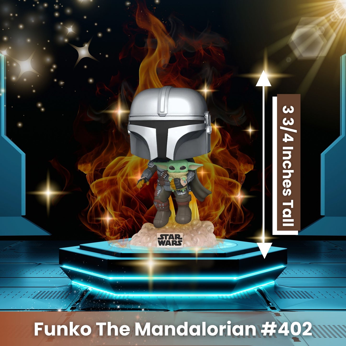 The Mandalorian With The Child #402 Funko Pop! Star Wars - Approx. 3 3/4" Collectible Vinyl Figure