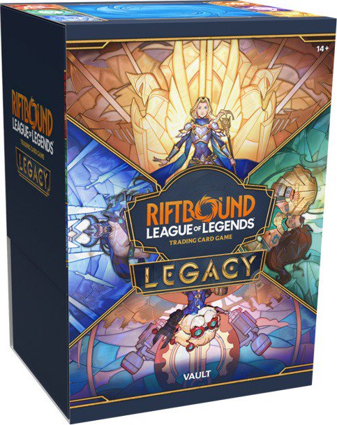Riftbound League of Legends TCG Legacy Vault Set 6 Bundle, 6 Booster Packs, 36 Basic Runes, Full-Art Foil Promo Tokens and Reusable Storage Box (PREORDER - Release Date January 29, 2027)