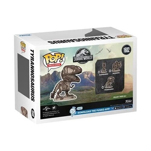 Tyrannosaurus Funko Pop! Movies Jurassic Park Fossil - Approx. 4" Collectible Vinyl Figure #1682 with Window Display Box