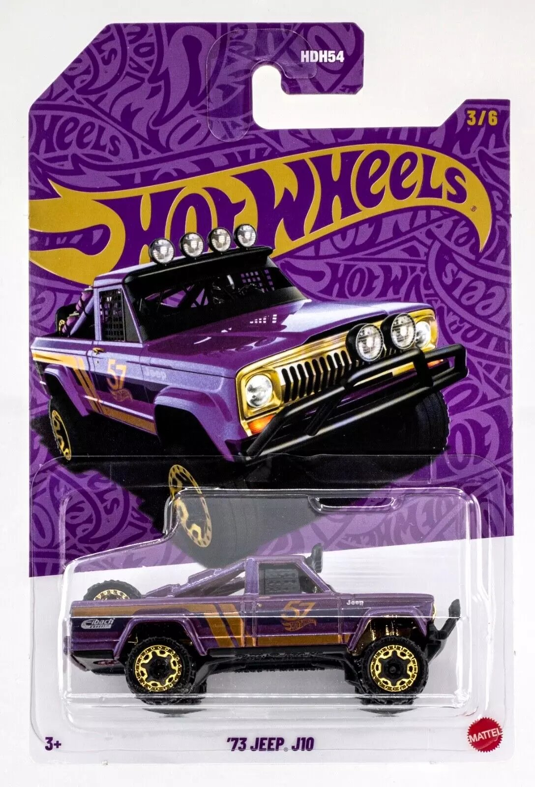 '73 Jeep J10 3/6 Hot Wheels Pearl and Chrome Vehicle 2025 Mix 1 - 1:64 Scale Die-Cast Collectible Toy Car