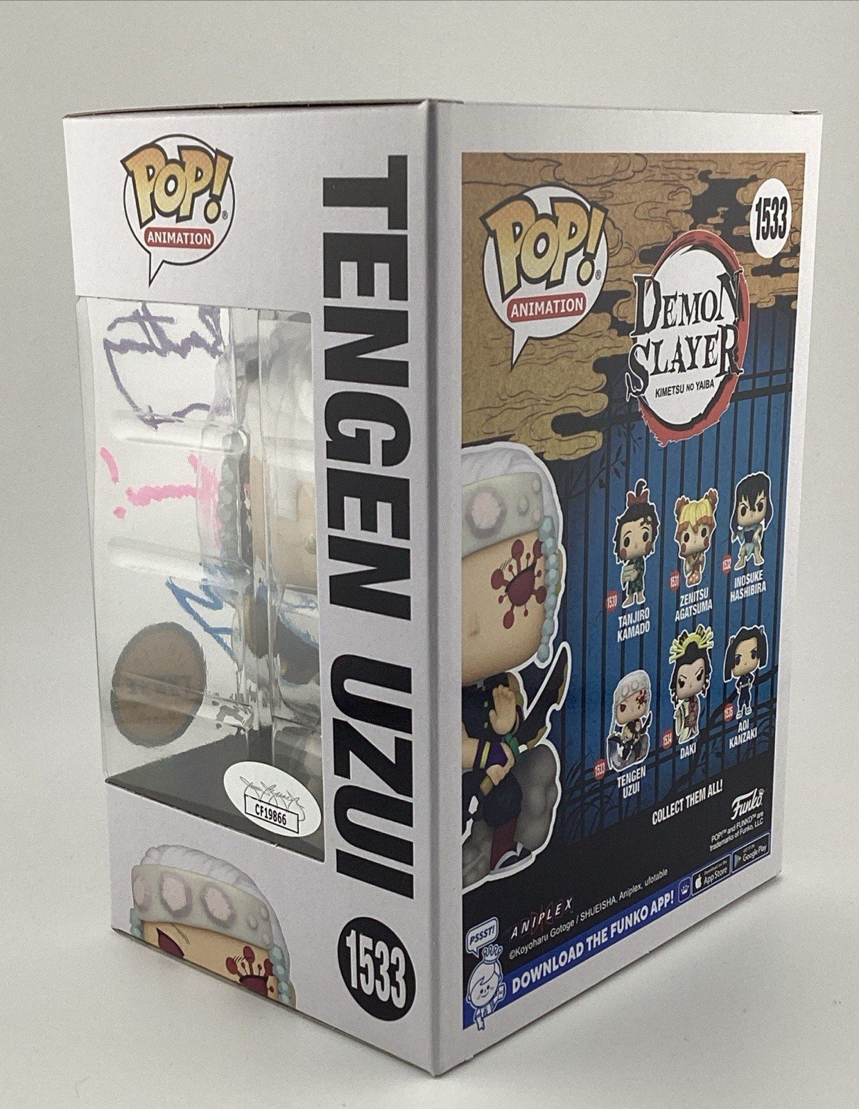 Funko Pop! Demon Slayer -Tengen Uzui CHASE - Signed By Ray Chase *JSA* #1533
