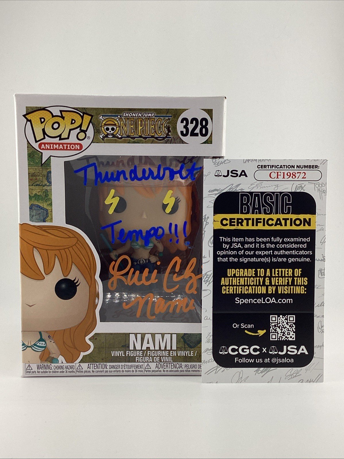 Funko Pop! Vinyl: One Piece - Nami Signed Luci Christian & Artwork JSA #328