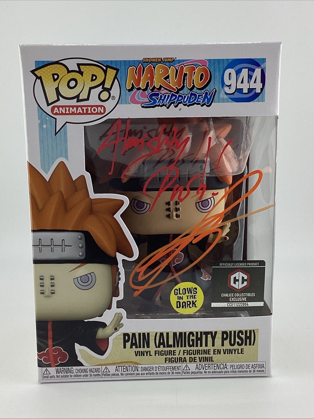 Funko Pop! Vinyl: Naruto - Pain (Glows in the Dark) - C.C Signed Troy Baker
